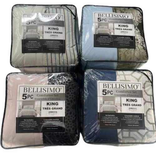 Comforter Set 5PC Jacquard – Assorted Prints King