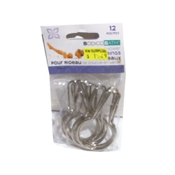Metal Shower Rings 12pc Bodica Bath