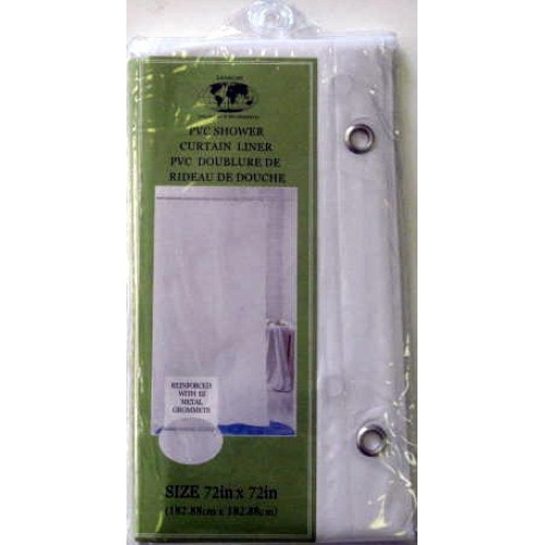 Shower Curtain Liner White with Gromets
