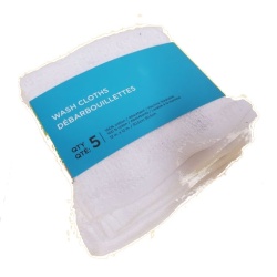 wash cloth 5 pack white