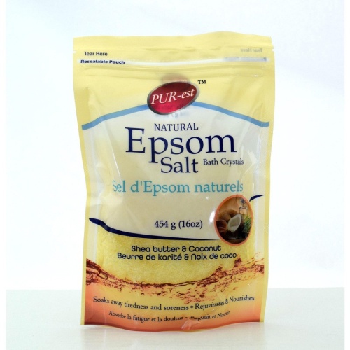 Epsom Salt Bath Crystals Shea Butter & Coconut 454gm Purest