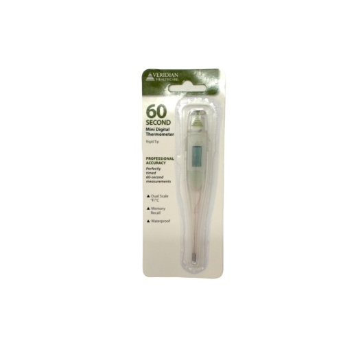 60 Second Mini Digital Thermometer Veridian Healthcare