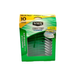 Schick Quatro Titanium Razors 10pk. w/Aloe