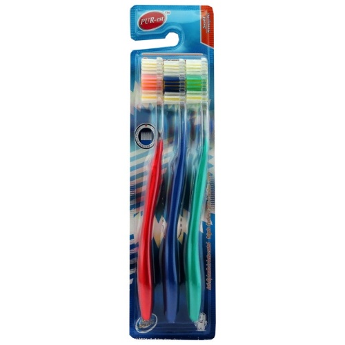 Toothbrush 3 Pack Soft Adult Purest