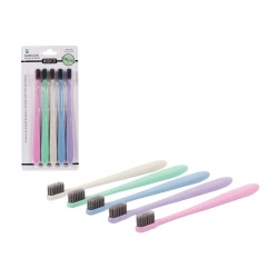 Toothbrush 5pk Eco-Friendly ultra soft tapered, b/c Bodico