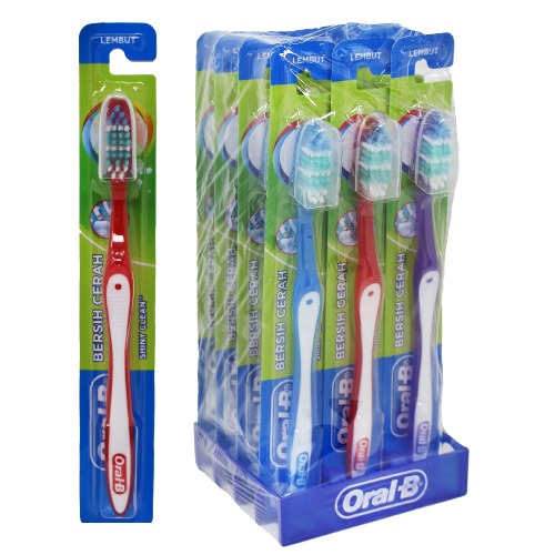 Toothbrush Soft Shiny Clean + hygiene Cap/96 Oral-B