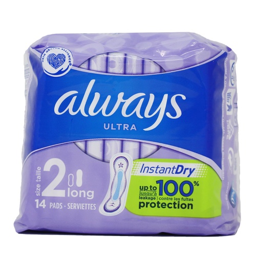 Women's Pads Ultra 14pk Size2 Long Always