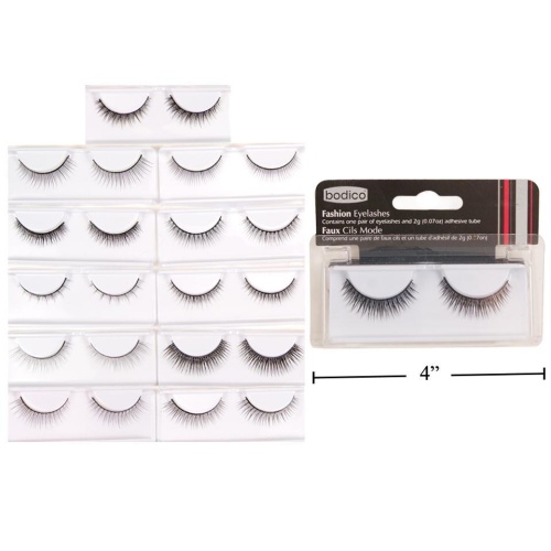 Eyelashes with glue 12 styles bodico