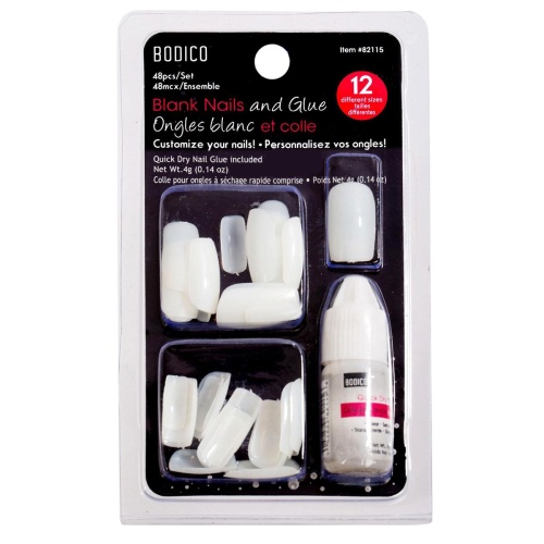 PLAIN NAIL W 7G GLUE 48-PC BODICO