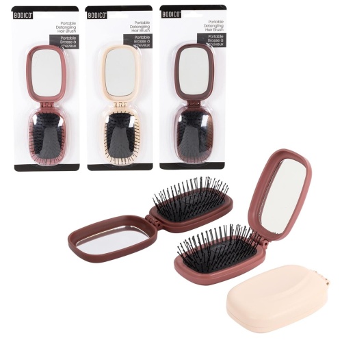 Hairbrush Flex-Bristle Detangler Travel Bodico