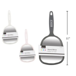 Hand Mirror, 3 Assorted Pink/grey/white