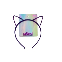 Headband Purple Glitter Cat Ears Scunci