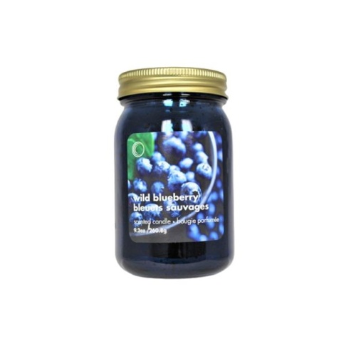 Mason Jar 9.2oz Electroplated Candle Wild Blueberry 3 Dia X 5 H