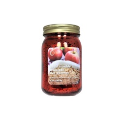 Mason Jar Candle 9.2oz Electroplated Apple Crumble 3 Dia X 5 H