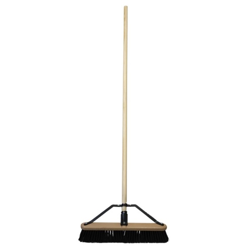 Broom 18 inch push broom with brace and HDL - for concrete