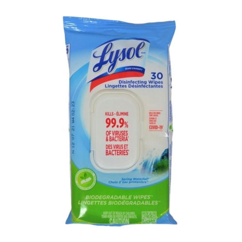 Disinfecting Wipes 30pk Spring Waterfall Lysol
