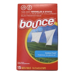 Dryer Sheets F/s 15pk Outdoor Fresh/15 Bounce