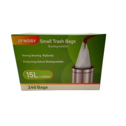 Small Trash Bags 15L 240 Bags Biodegradable Zfwdsy