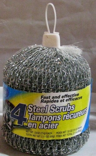 STEEL SCRUBS 4pk COUNTER DISPLAY PURE KLEEN