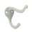 3 Coat & Hat Hook 2pc. White Nystrom