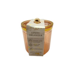 Vanity Organizer 3.5 x 3.5" Round Pink Plastic Oasis Home"