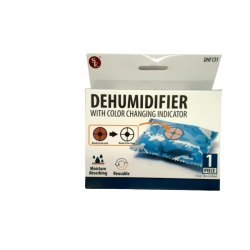 Reusable Dehumidifier w/Color Changing Indicator 4.5oz. Silica Gel Beads