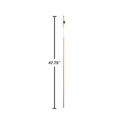 Driveway marker pole - 4 feet orange with reflective stripe