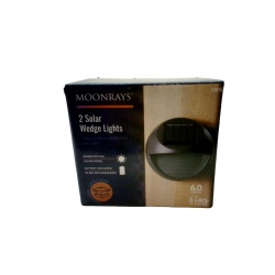 Solar Wedge Light 2pk. Black 6 Lumens Moonrays