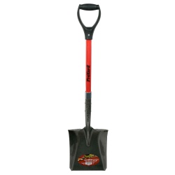 Shovel square 6.5x28 inch fiberglass poly D-grip