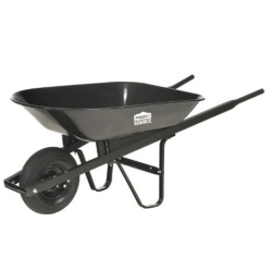 Wheelbarrow 4 Cu Ft Homeowner - Hardwood Handles - 14 Inch Pneumatic Tire 160 Lbs Capacity