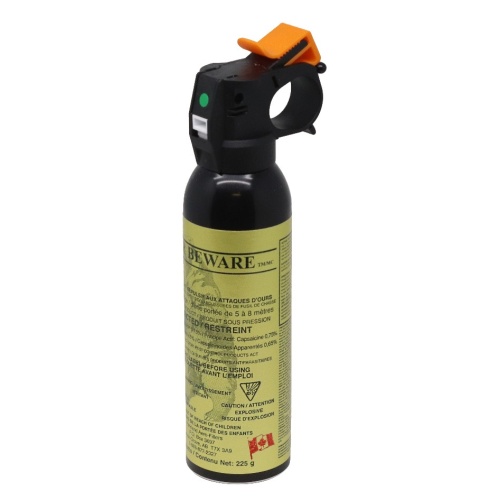 Bear Beware® Bear spray 225g 5-8m shotgun spray pattern