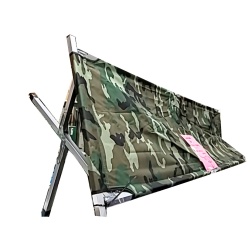 Camping Cot Steel Frame 75x25" Camo Grizzly Outdoor"