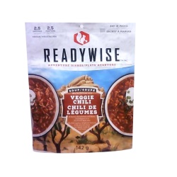 camping food Veggie Chili 142g makes 2.5 servings ReadyWise