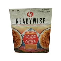 camping food - Teriyaki chicken and rice 170g makes 2.5 servings ReadyWise