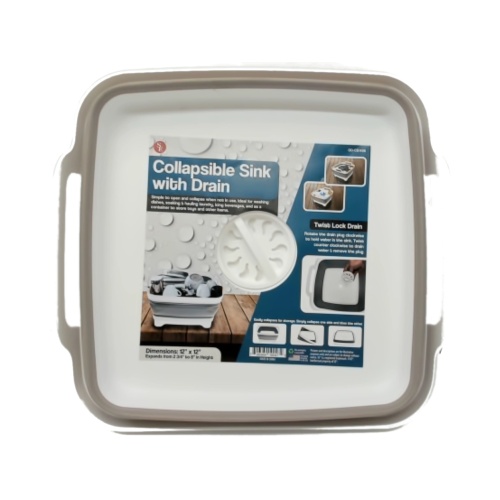 Collapsible Sink With Drain 12 X 12