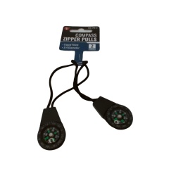 Compass Zipper Pulls 2pk. Liquid Filled 3/4 Diameter"