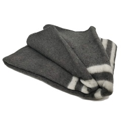 Emergency and survival blanket 59x69 inch 150x175cm mixed fibers printed stripes