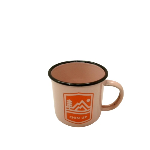 Enamel Coffee Mug 12oz. Chin Up