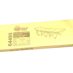 Portable Folding Camping Cot Black & Grey Grizzly Outdoors