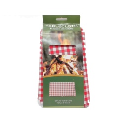 Vinyl tablecloth 54x72 inch 137x183cm red and white checkered