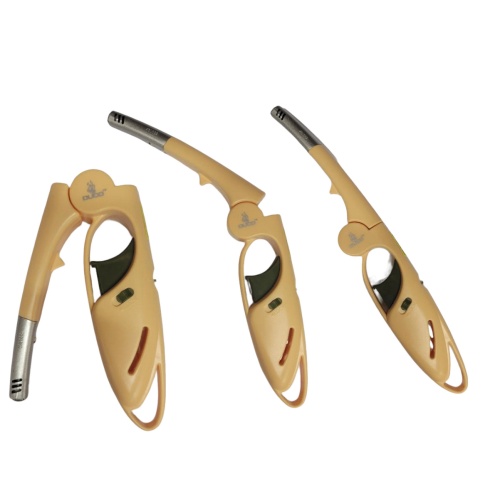 Windproof camper torch lighter - assorted colours, designs. Refillable - each sold individually