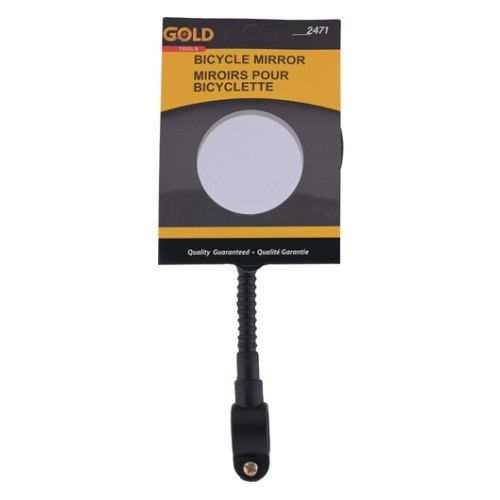 Bicycle mirror - flexible blk clamp on with screw