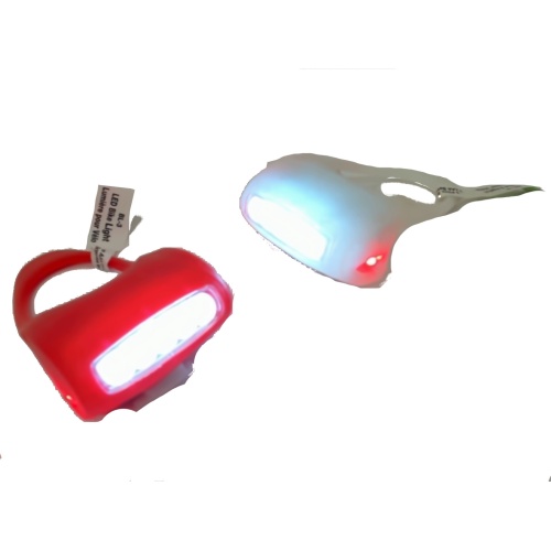 Bike flashing light red/white clamp on 7 led