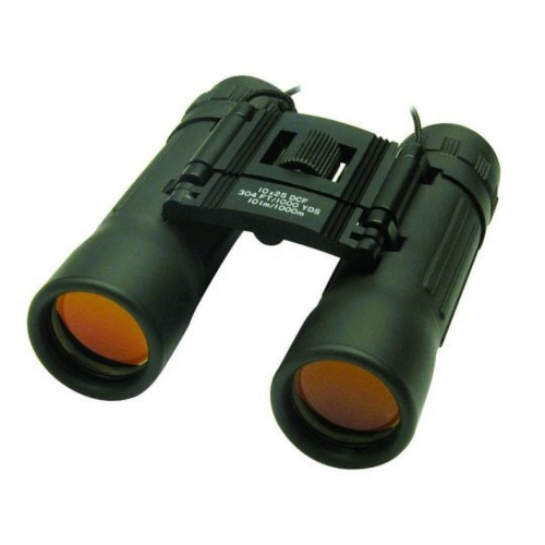 Binocular 10x25 Rubberized Body w/Carrying Case