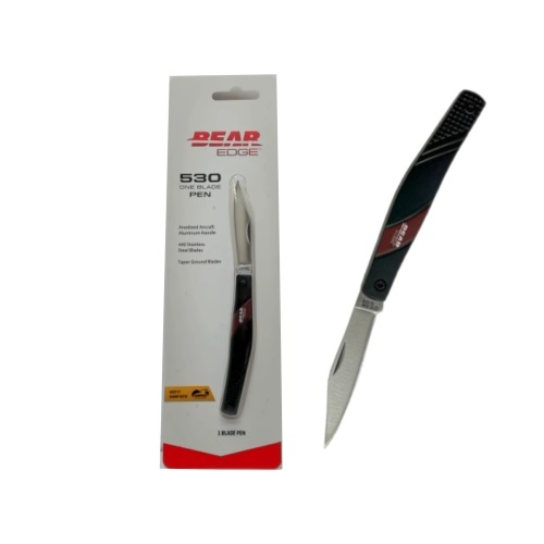 One Blade Pen Knife 2-7/8 Anodized Aircraft Aluminum Handle Bear Edge