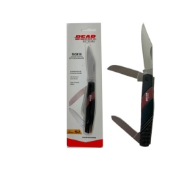 Three Blade Stockman Knife Aluminum Handle Bear Edge