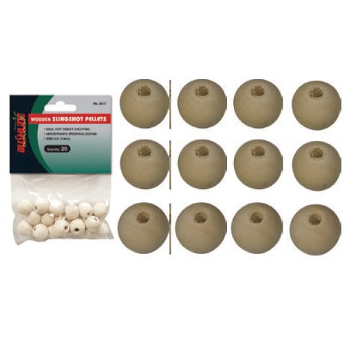 Wooden slingshot pellets