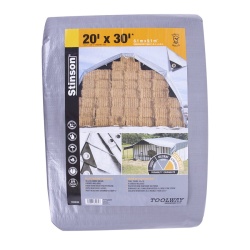 Tarp 20' x 30' footS HD Silver 180GSM 12 Mill 16' x 16' weave