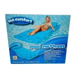 Pool Mattress 88 x 40" Sapphire Blue Sun Comfort"