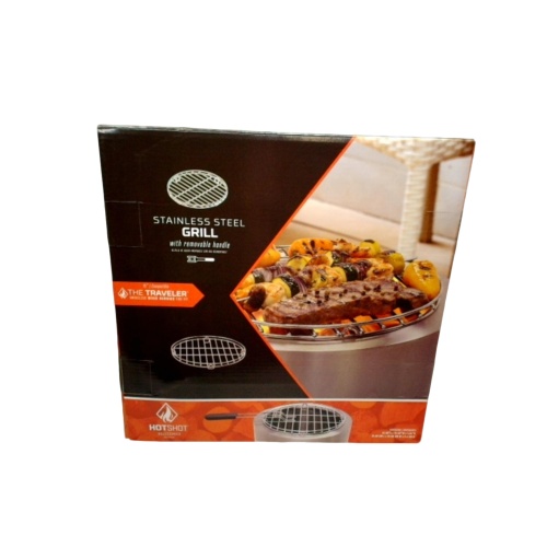 Stainless Steel Grill 15 w/Removable Handle Hotshot